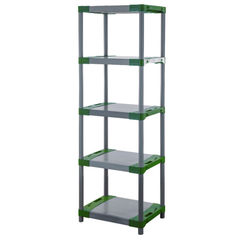 Regał plastikowy MODO24 zielony do piwnicy 180x90x46 cm wodoodporny 1 szt.