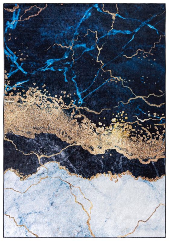 Dywan Nowoczesny Toscana 37050 Mazovia 120 x 170 cm niebieski, szary, złoty 1 szt.