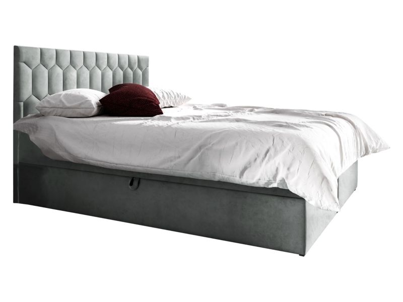 Łóżko kontynentalne MIRJAN 24 Top M24 160x200 lodowy szary 1 szt.