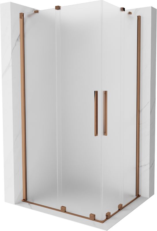 Kabina prysznicowa Mexen Velar Duo rozsuwana 90 x 80 cm szron różowe złoto 1 szt.