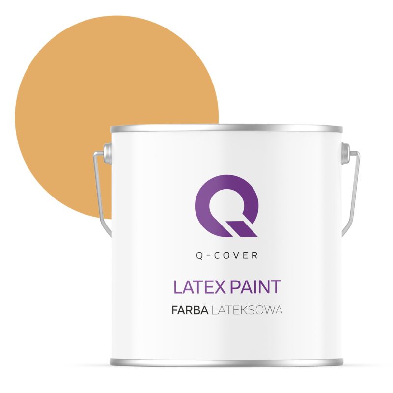 Farba Lateksowa Do Ścian i Sufitów Q-Cover Bursztynowy H6441 Głęboki Mat 5L