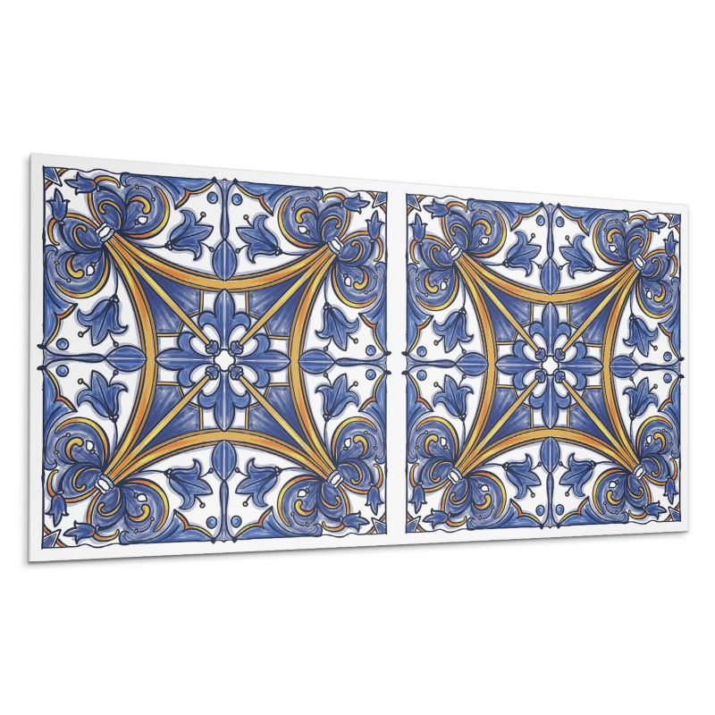 Panel samoprzylepny Wallfluent 100x50 cm Ornamentalna zieleń w artystycznym układzie 1 szt.