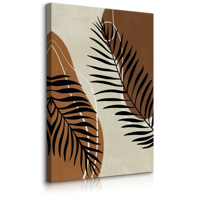 Obraz Muralo Do Salonu Liście Palmowe Styl Boho Natura Abstrakcja 50x70 cm 1 szt.