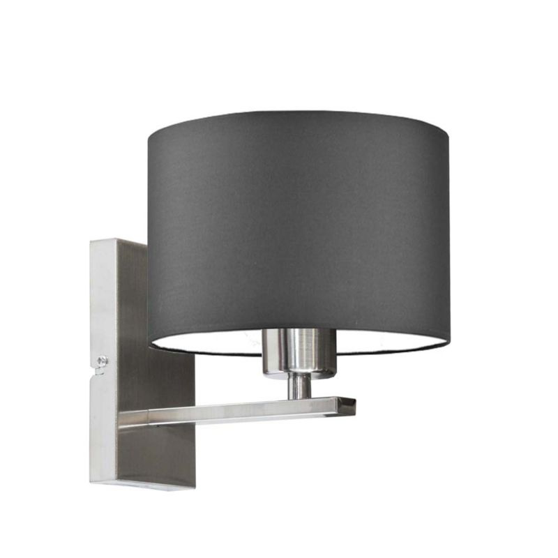 Kinkiet Volta Light Factory Moto Stal szczotkowana/Grafitowy Abażur 1xE27 1szt.