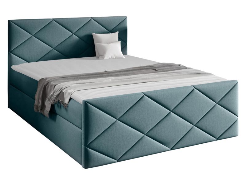 Łóżko kontynentalne MIRJAN 24 Herkules 140x200 turkusowy 1 szt.
