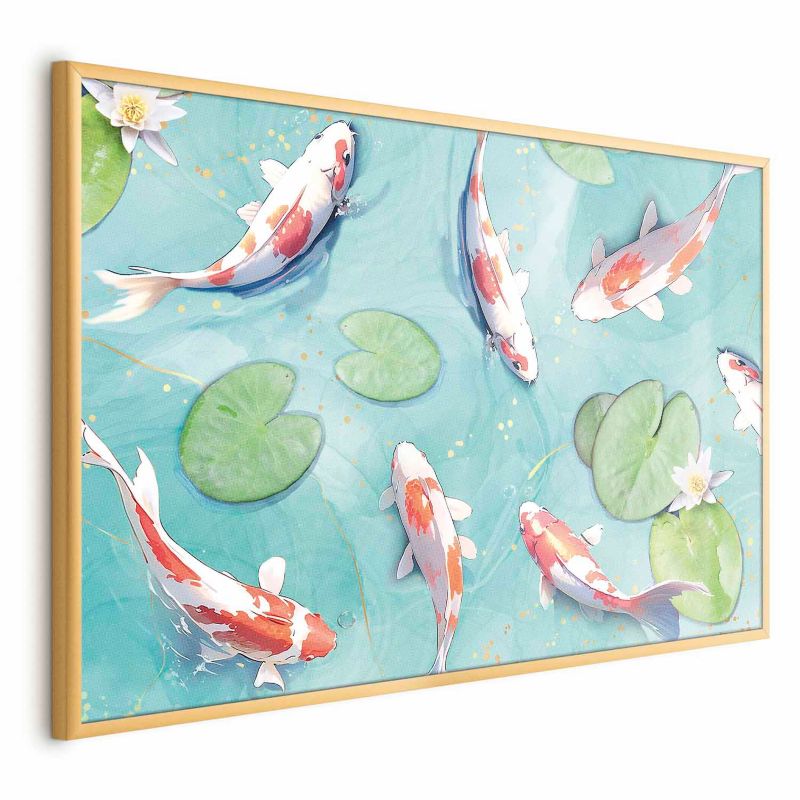 Plakat Artgeist Staw w Japonii 30x21 cm z ramą złotą 1 szt