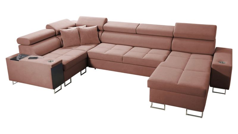 Narożnik z barkiem MIRJAN 24 Morena IV Maxi prawy róż indyjski 1 szt.