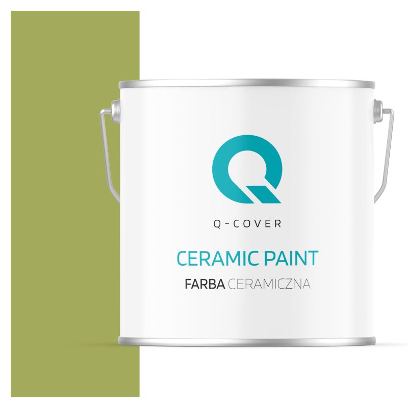 Farba Ceramiczna Do Ścian i Sufitów Q-Cover Groszkowy ciemny H2437 Głęboki Mat 5L