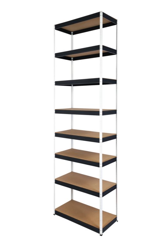 Regał metalowy MODO24 magazynowy biało-grafitowy helios 270x45x45cm 8 półek po 175 kg 1 szt.