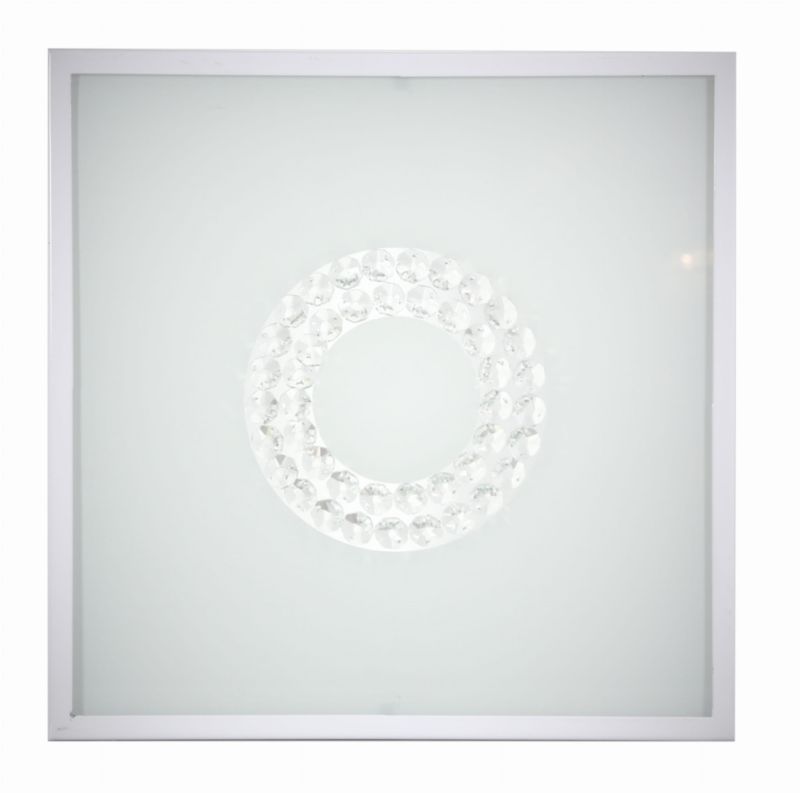 Plafon Candellux Lux biały LED 16W 6500K 1000lm IP20 wym: 5 x 29 x 29 cm szkło - 1 szt.