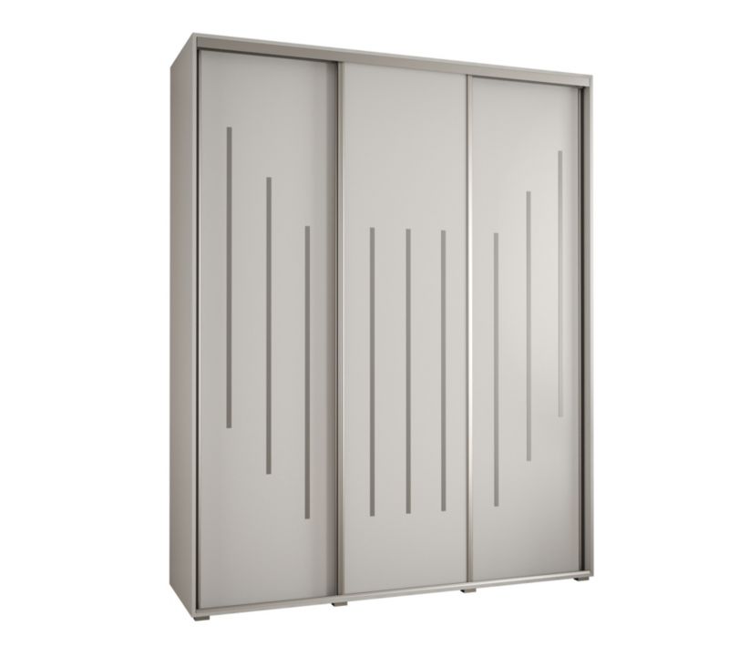 Szafa przesuwna Abiks DAVOS 8 wysoka szer.190cm gł.60cm biały/biały/srebrny 1szt.