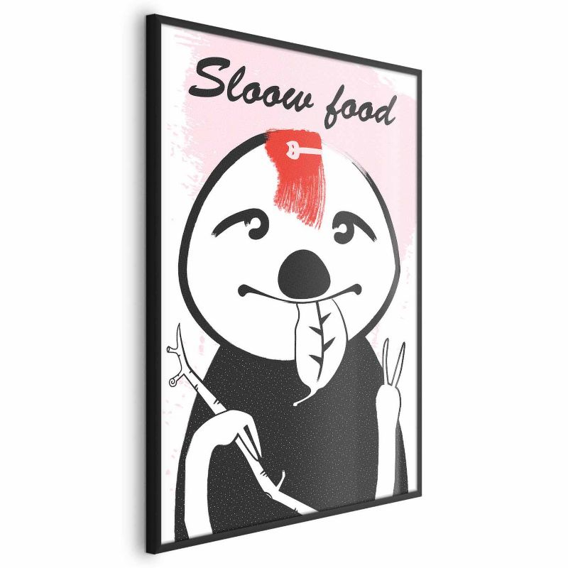 Plakat Artgeist Leniwiec trendsetter 29,7x42 cm z ramą czarną 1 szt