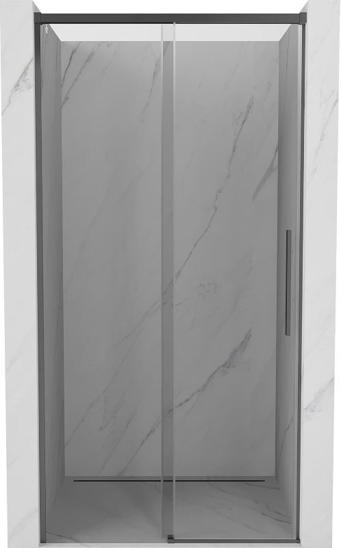 Drzwi prysznicowe rozsuwane Mexen Rox transparentne 115x200 cm gun metal 1 szt.