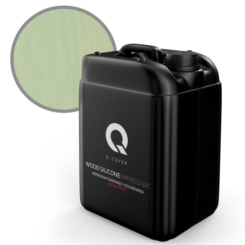 Impregnat Barwiący do Drewna z Silikonem 2w1 Q-Cover Oliwkowy H2055 10L