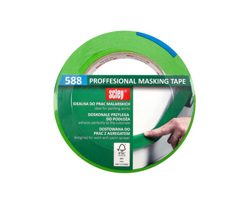 Taśma malarska Scley zielona 38 mm x 50 m