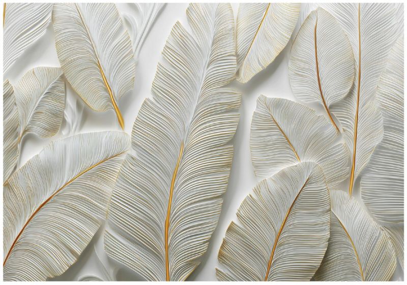 Fototapeta WALLARENA Do Sypialni Salonu Na Flizelinie Pióra Beton Abstrakcja Szary 250x175 cm 16281VX5 1 szt.