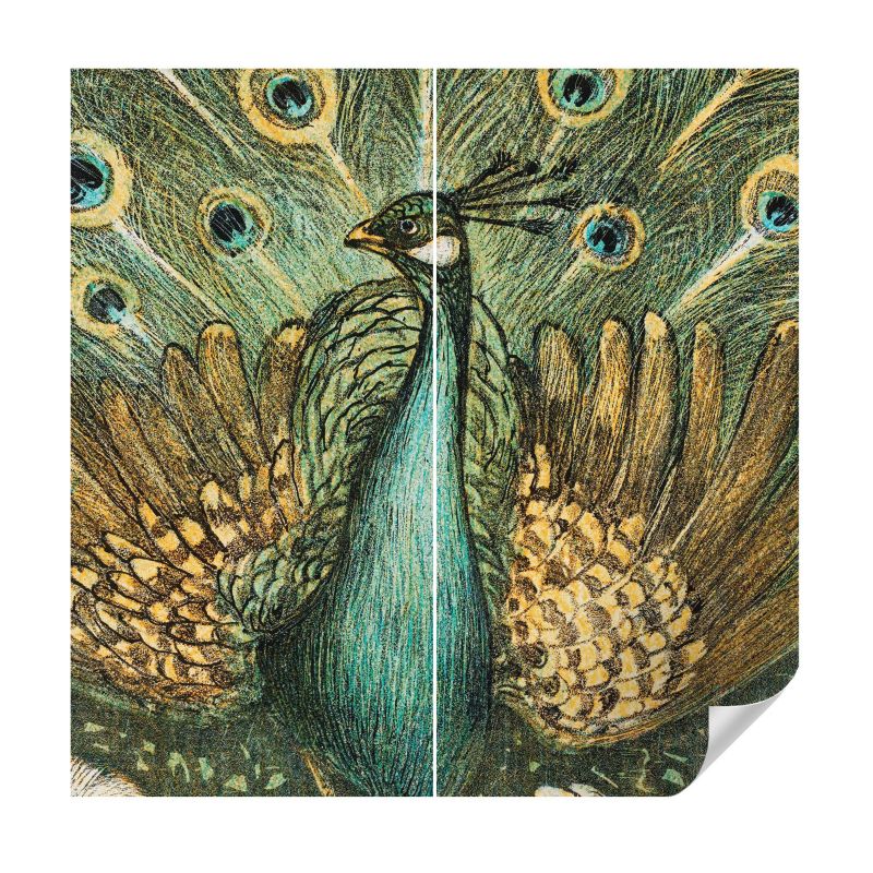 Tapeta samoprzylepna Wallfluent 250x250 cm Majestatyczny paw Dla Miłośników Sztuki I Przyrody 1 szt.