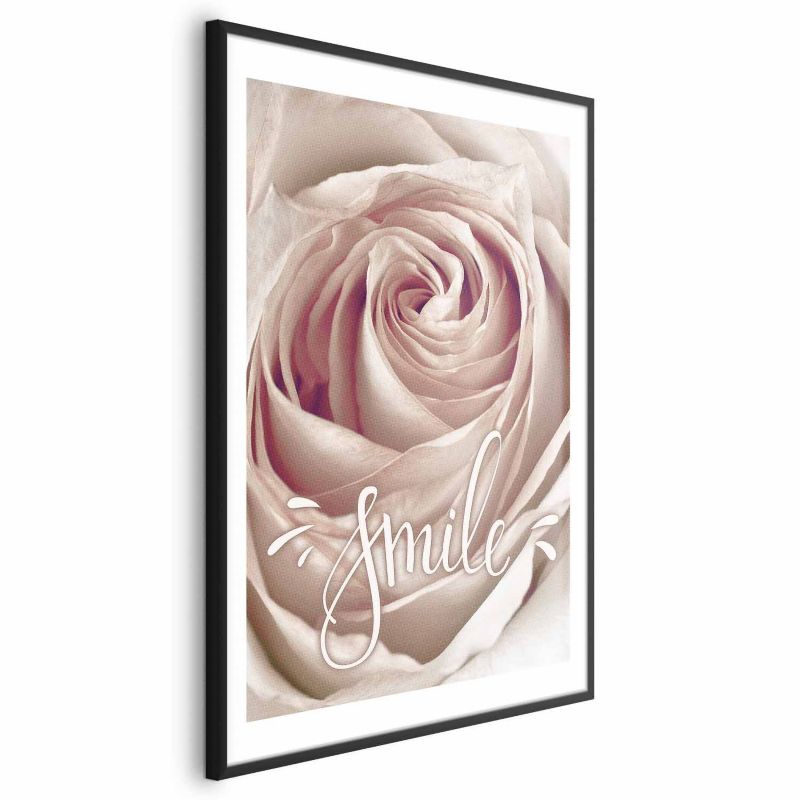 Plakat Artgeist Uśmiechnij się 29,7x42 cm z ramą czarną z marginesem 1 szt