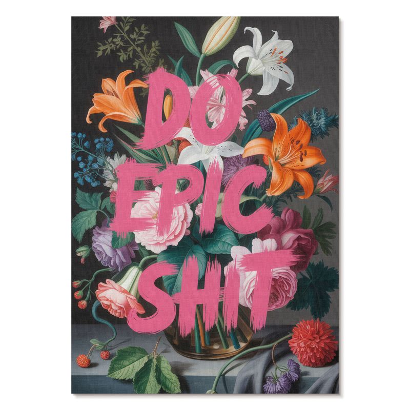 Nowoczesny Plakat na Płótnie Tulup 21x29,7 cm (A4) Do epix shit, kwiaty Do salonu, do biura 1 szt.