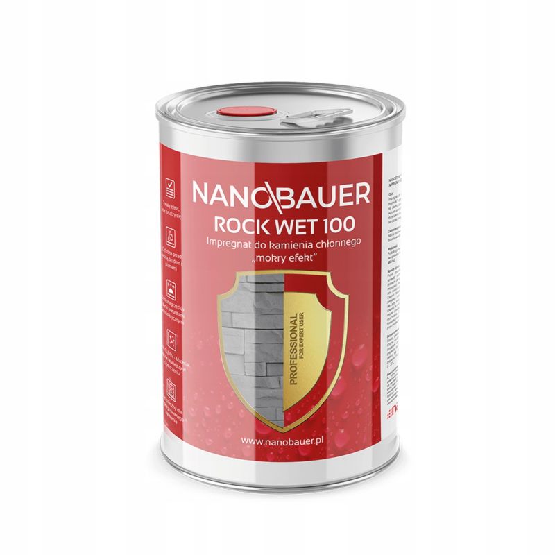 Impregnat Nanobauer 5L do kamienia naturalnego chłonnego mokry efekt 1szt