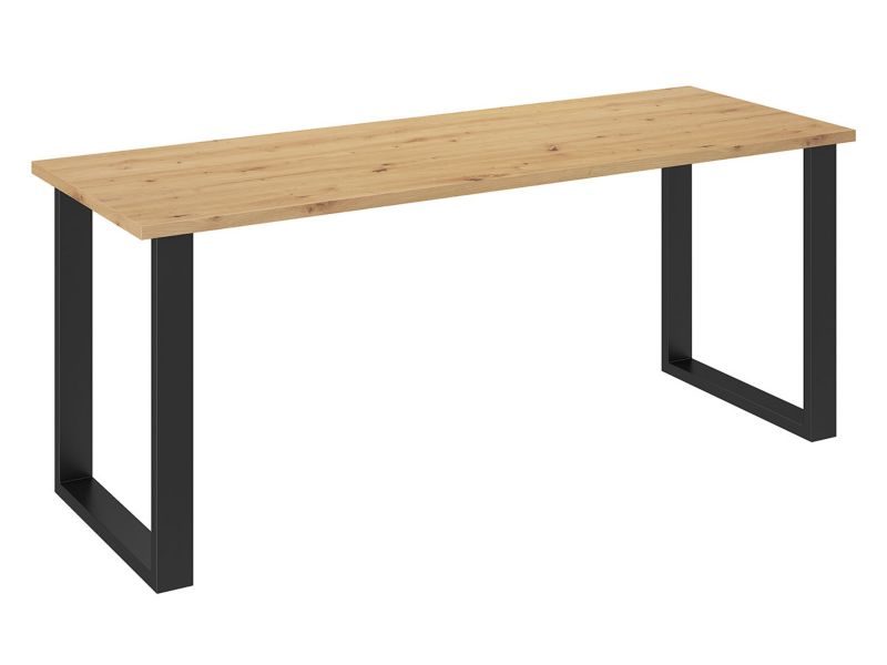 Stół industrialny MIRJAN 24 Imperial 185x67 dąb artisan / czarny 1 szt.