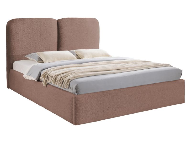 Łóżko tapicerowane MIRJAN 24 Heaven 140x200 brudny róż 1 szt.