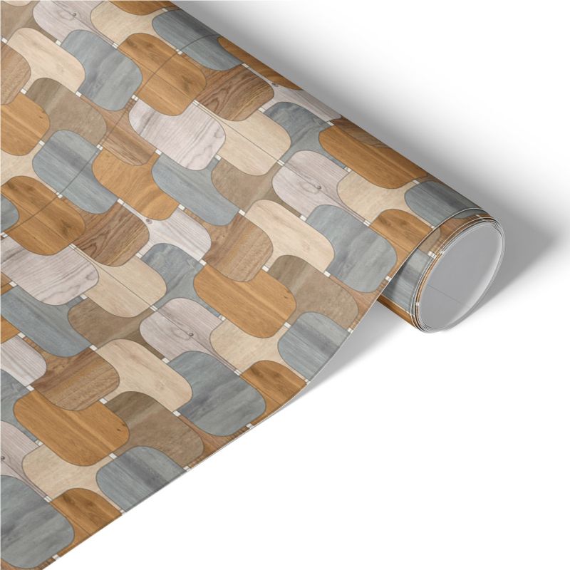 Samoprzylepna Okleina na Meble Tulup 65x130 cm Drewniane wzory Ekspresowa Metamorfoza Frontów i Szaf 1 rol.