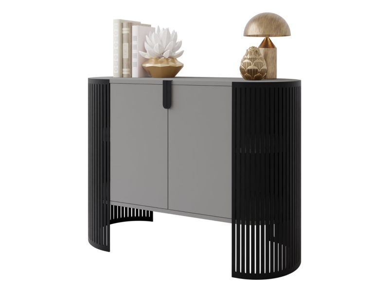 Komoda MIRJAN 24 Fikoli czarny/jasny grafit 1 szt.