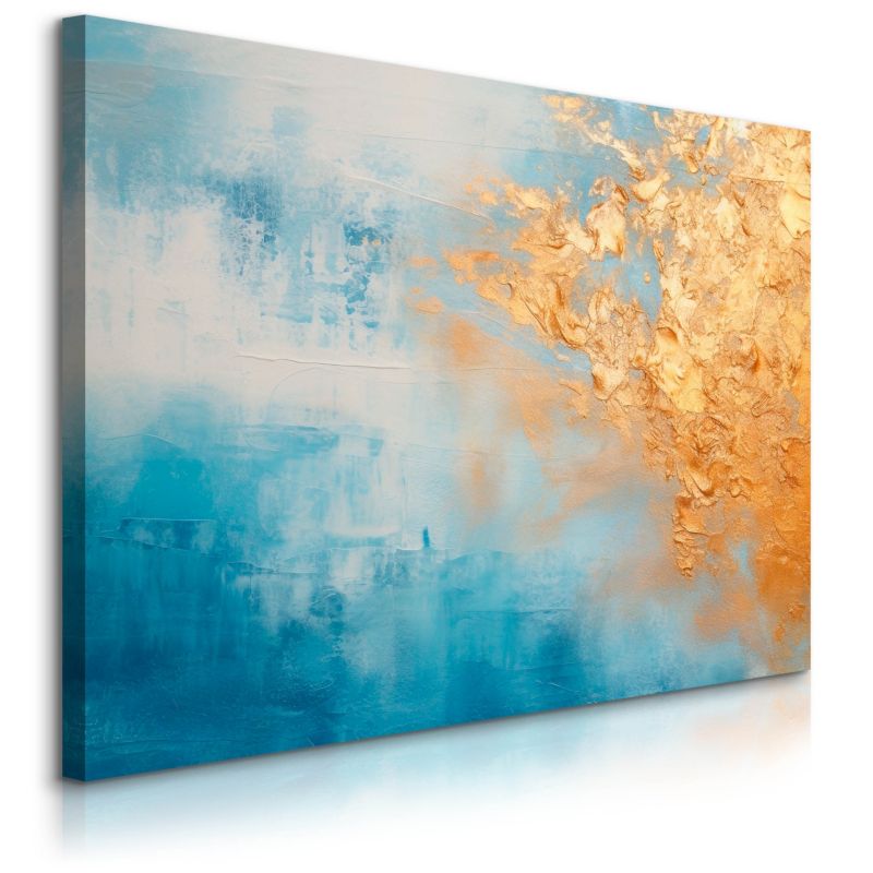 Obraz Muralo Na Płótnie Niebieska Abstrakcja Do Salonu 70x50 cm 1 szt.