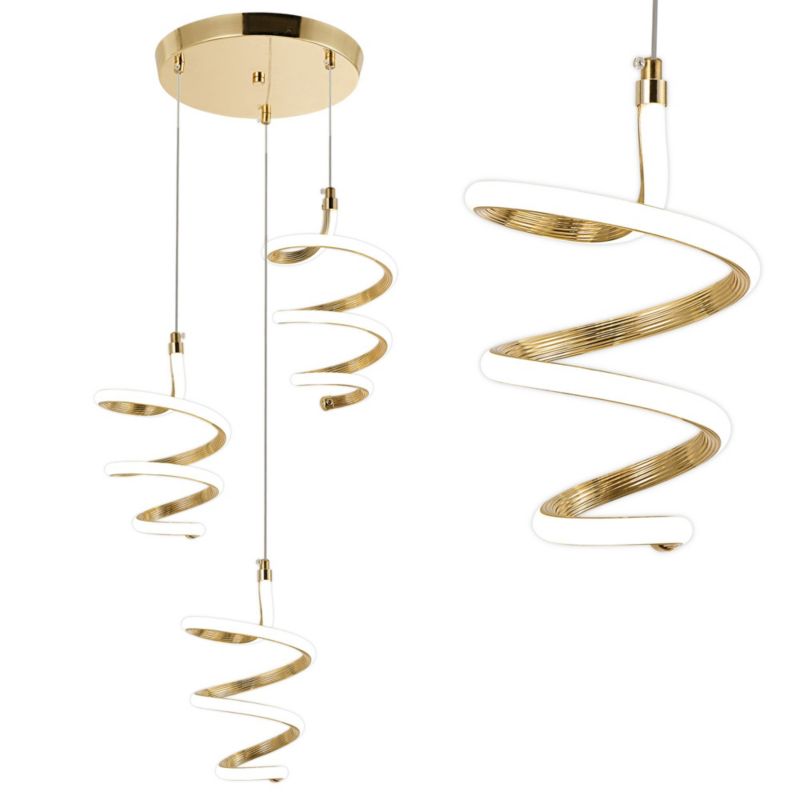 Lampa Sufitowa Wisząca Toolight G075-3Cpr Złoty