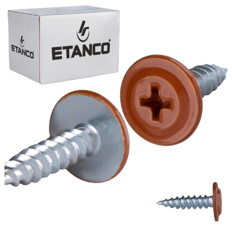 Wkręty podkładkowe Etanco GM-S 4,2x16 mm samogwintujące RAL 8004 250szt