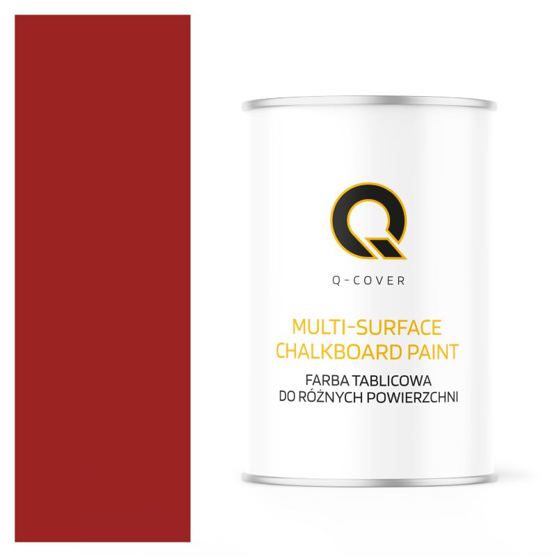 Farba Tablicowa Do Ścian Pisania Kredą Q-Cover Kolor Czerwony sygnałowy RAL3001 Mat 1L