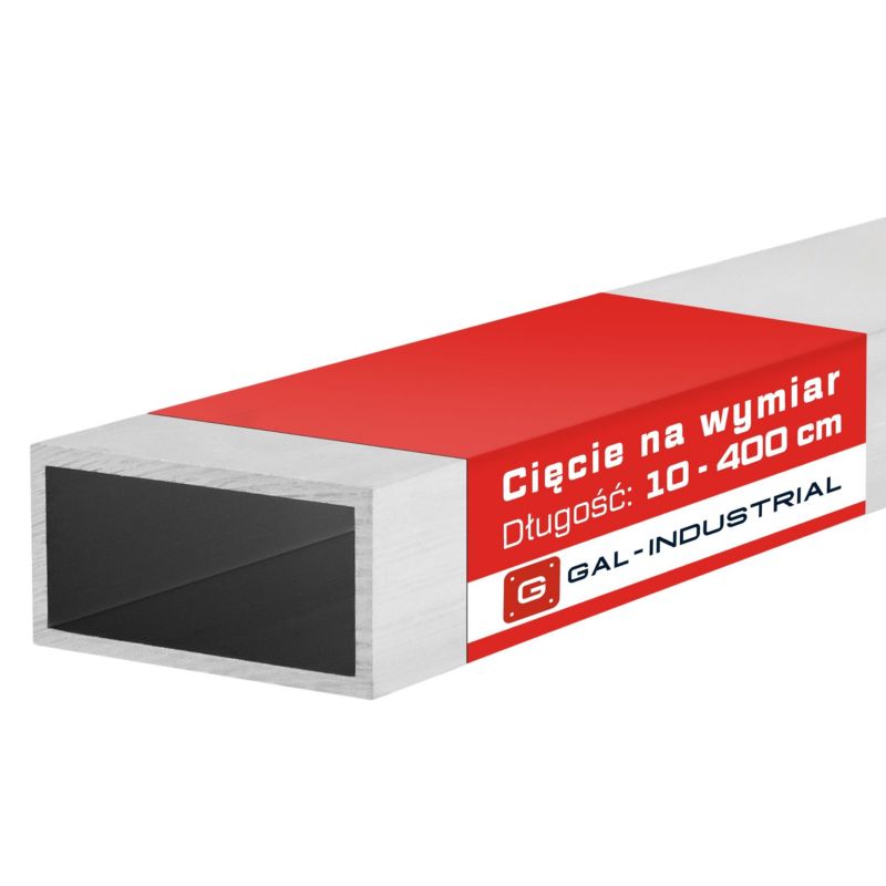 Profil Aluminiowy GAL-INDUSTRIAL 30x10x2 mm 380 cm Rura Prostokątna Aluminium Na wymiar 1 szt.
