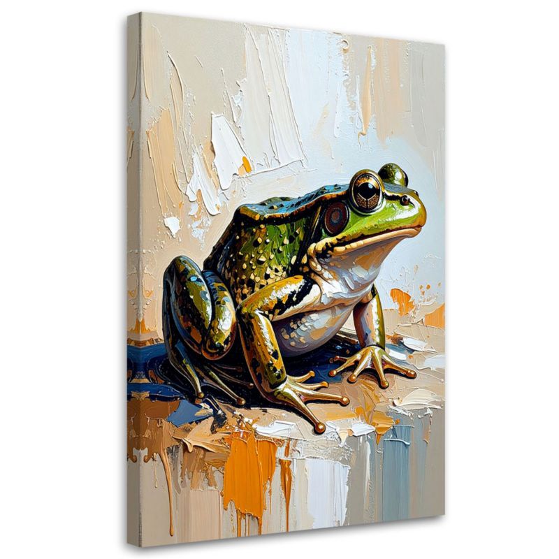 Obraz do kuchni pokoju młodzieżowego Feeby Zielona żaba 80x120cm 1szt