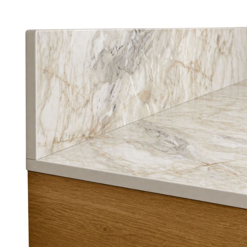 Blat łazienkowy HPL do szafki 100cm 101x50cm Breccia z panelem 30cm 1szt.