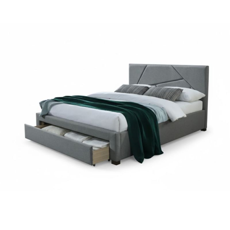 Łóżko Halmar VALERY 160x200 szare z szufladą 1 szt