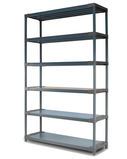 Regał plastikowy MODO24 szary do piwnicy 222x150x46 cm modułowy wodoodporny 1 szt.