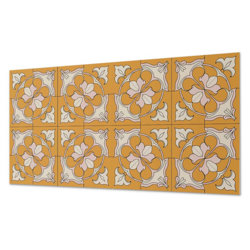 Komplet Kafelków PCV ArtPrintCave 60x30 cm Wzór kwiatowy w mozaice 6 szt.