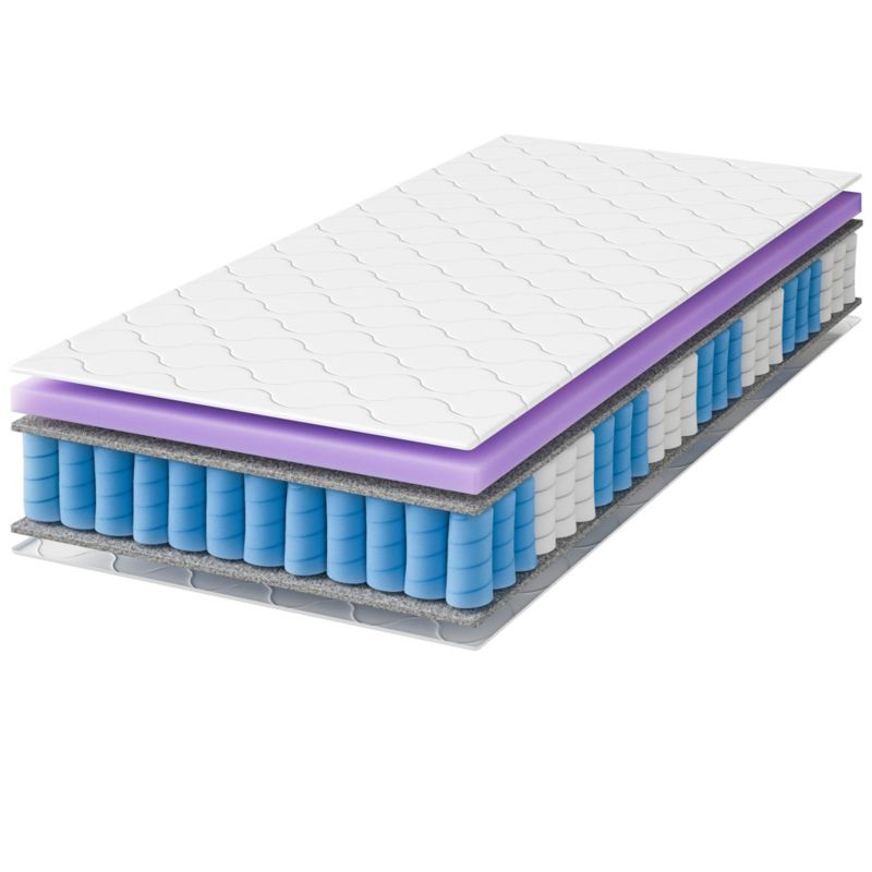 Materac kieszeniowy BORYS ACTIVE 90x200 wysokość 11 cm średni dziecięcy jednoosobowy z pokrowcem 1 szt.