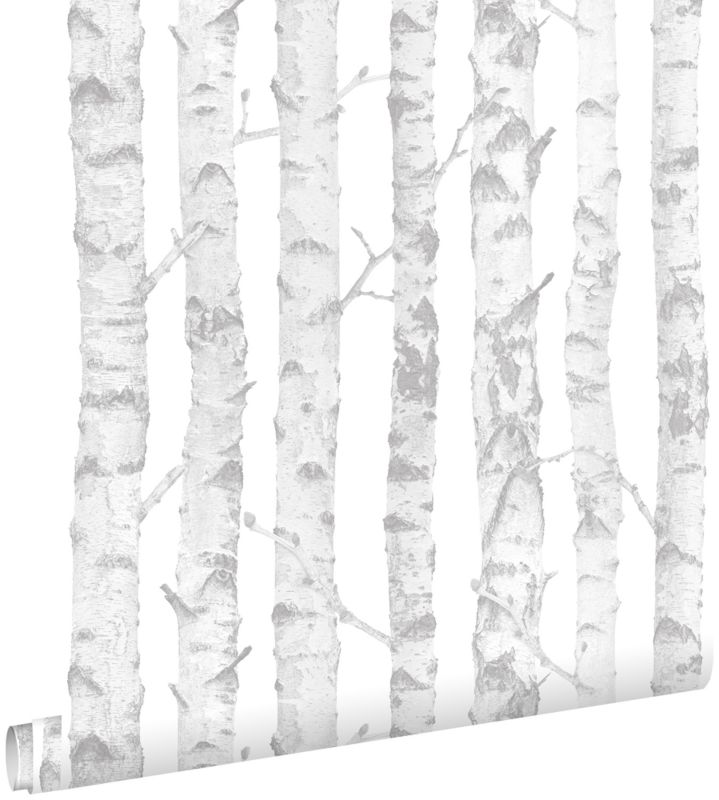 Tapeta ESTAhome pnie brzozy srebrnymIbiałym 53 cm x 10.05 m - 1 rol.