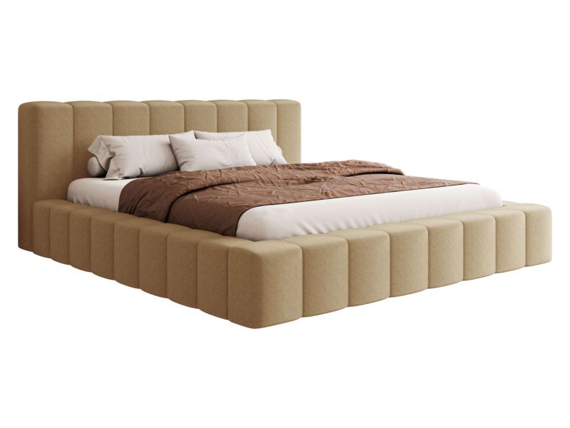 Łóżko tapicerowane MIRJAN 24 Makira 120x200 słoneczny beż 1 szt.