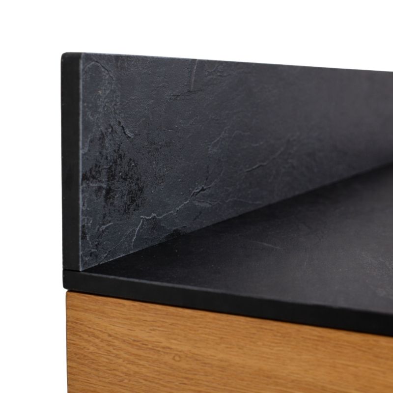 Blat łazienkowy HPL do szafki 120cm 120,5x46cm Black z panelem 30cm 1szt.