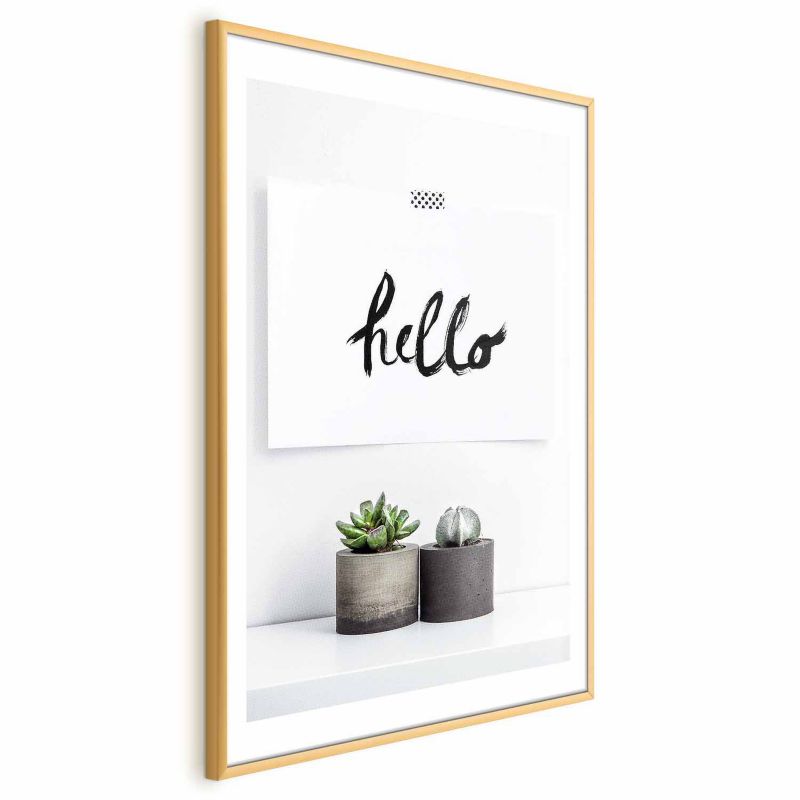 Plakat Artgeist Skandynawski dom 21x30 cm z ramą złotą 1 szt