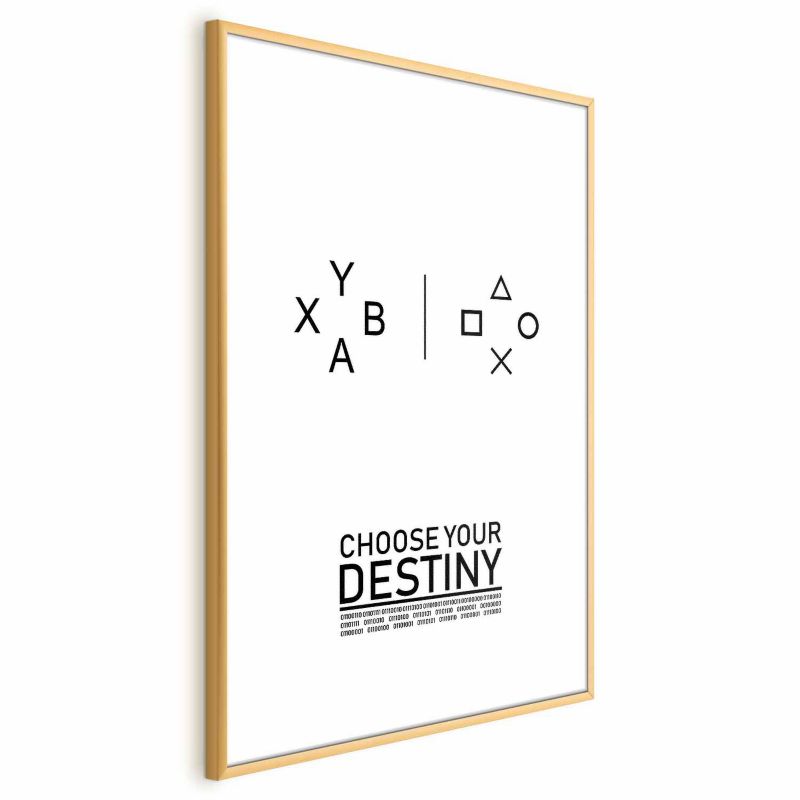 Plakat Artgeist Choose your destiny 40x60 cm z ramą złotą 1 szt