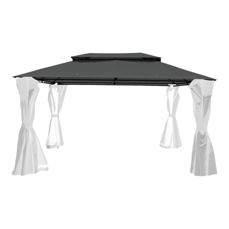 Dach do pawilonu GoodHome Thar 3 x 4m antracyt