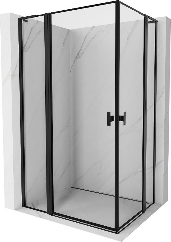 Kabina prysznicowa Mexen Mist L czarna 120 x 115 cm 1 szt.