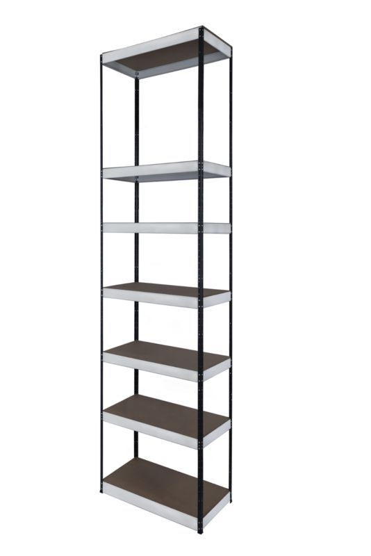 Regał metalowy MODO24 magazynowy grafitowo-biały helios 270x40x40cm 7 półek po 175 kg 1 szt.