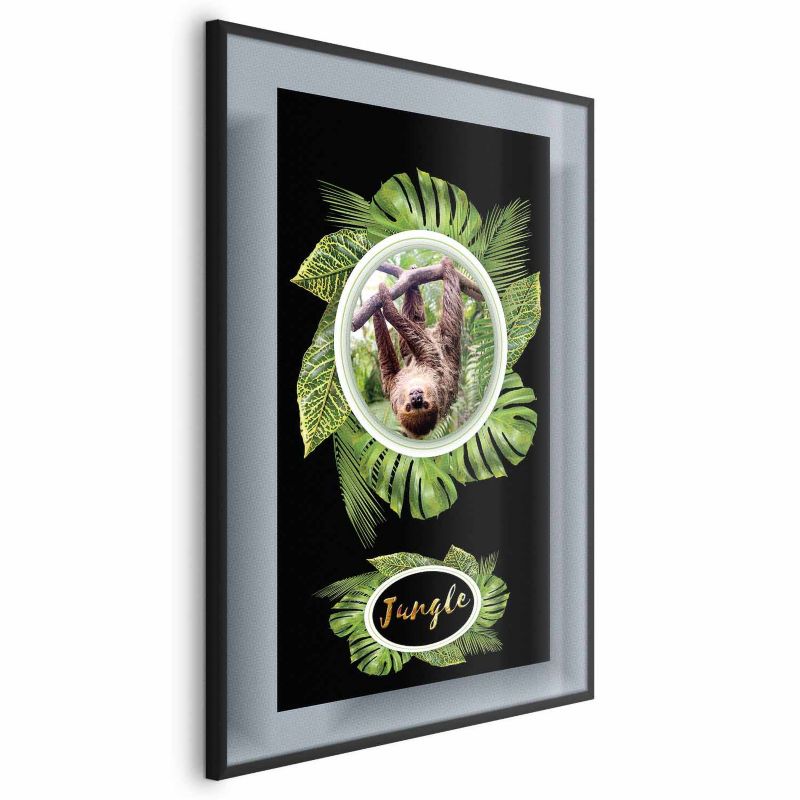 Plakat Artgeist Leniwiec 29,7x42 cm z ramą czarną 1 szt