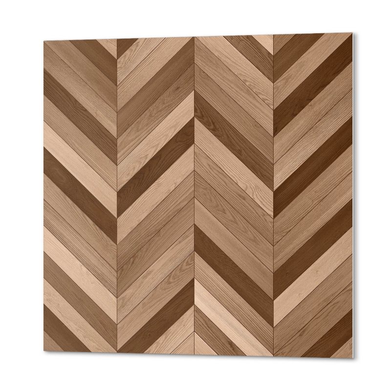 Ścienne Kafelki PCV ArtPrintCave 30x30 cm Wzór w jodełkę z drewna 9 szt.