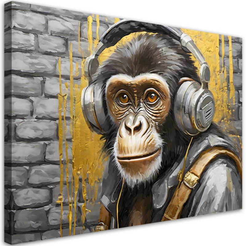 Obraz do salonu Feeby Małpa Muzyka Zwierzęta 100x70 cm 1szt